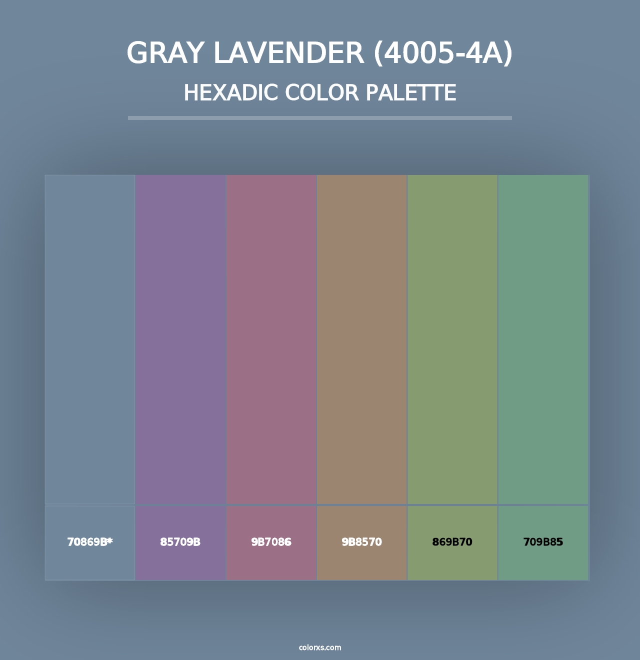 Gray Lavender (4005-4A) - Hexadic Color Palette