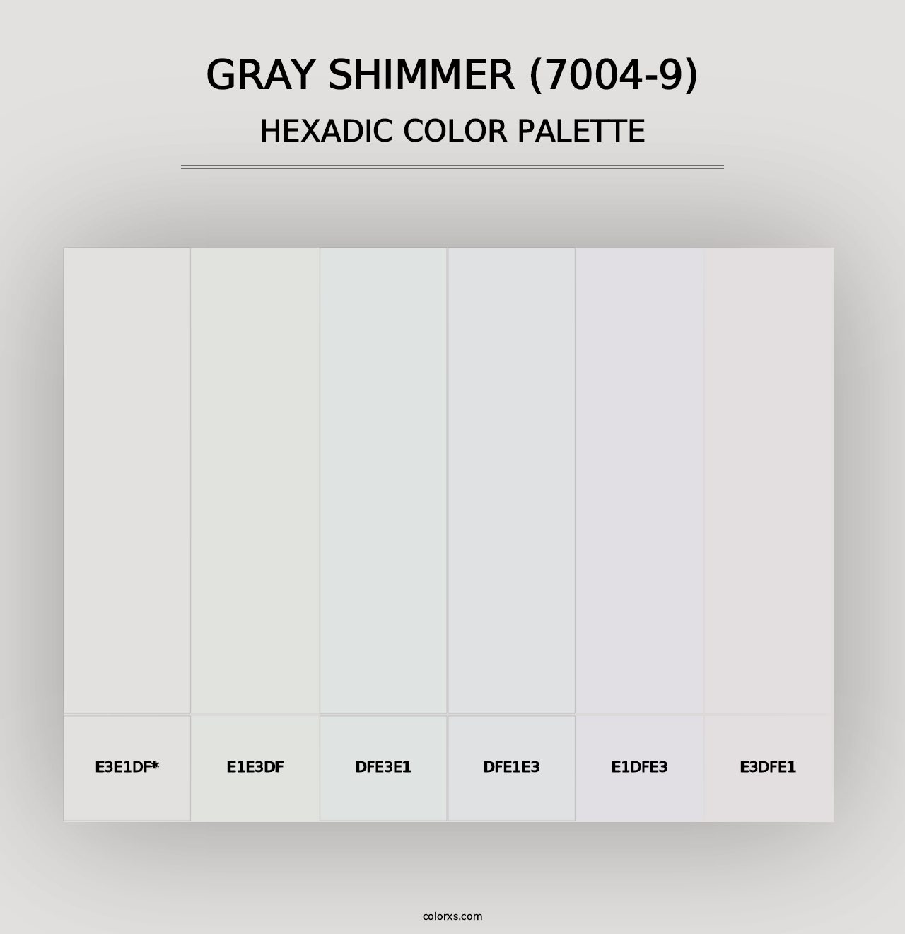 Gray Shimmer (7004-9) - Hexadic Color Palette