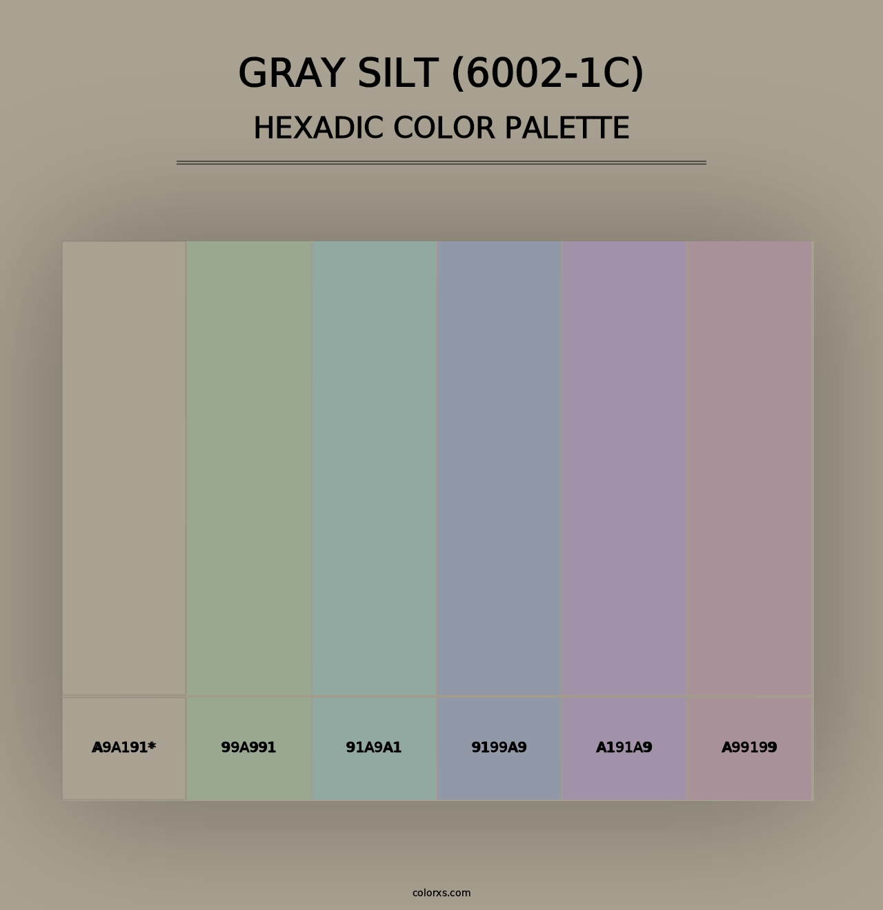 Gray Silt (6002-1C) - Hexadic Color Palette