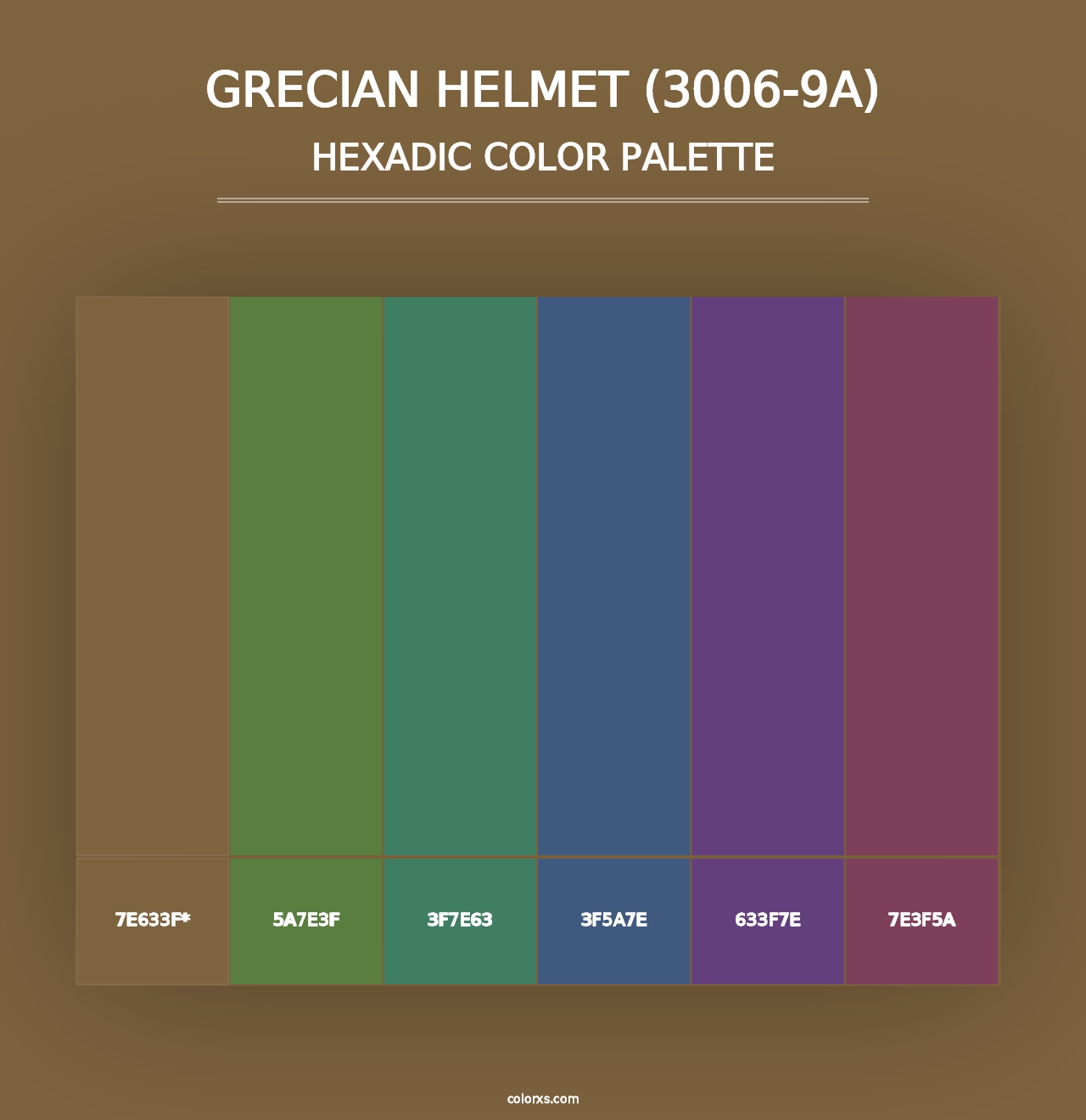 Grecian Helmet (3006-9A) - Hexadic Color Palette