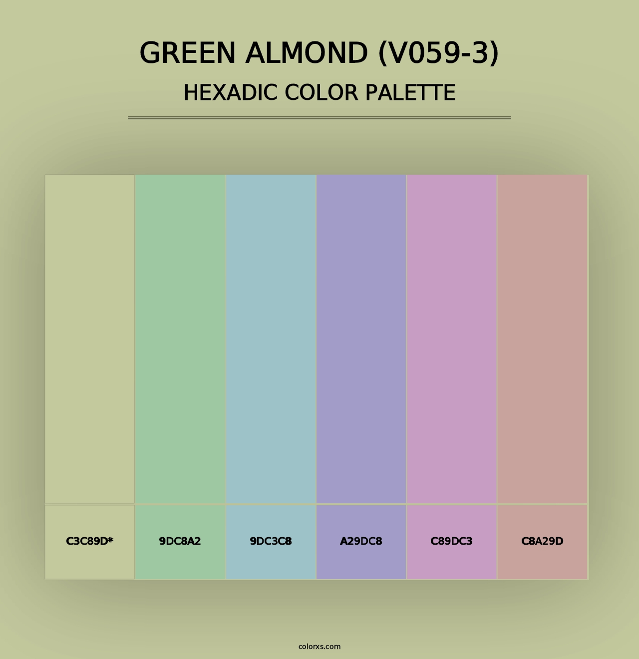 Green Almond (V059-3) - Hexadic Color Palette