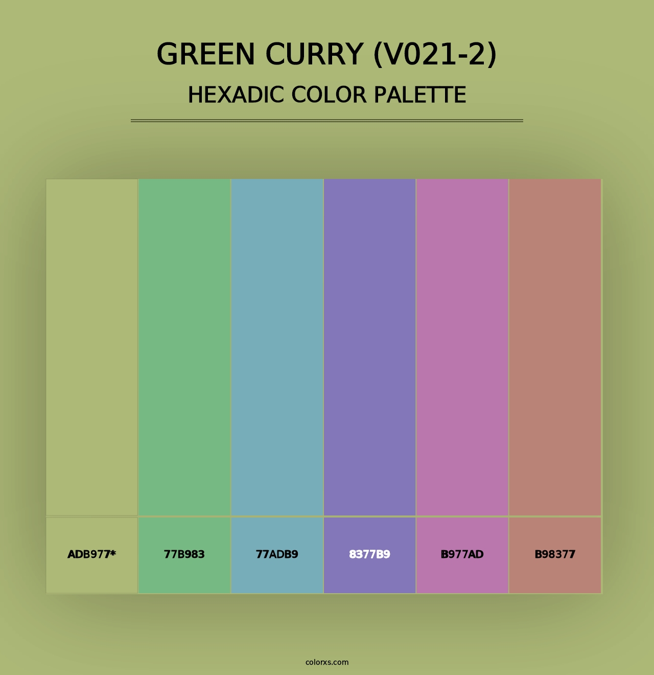 Green Curry (V021-2) - Hexadic Color Palette