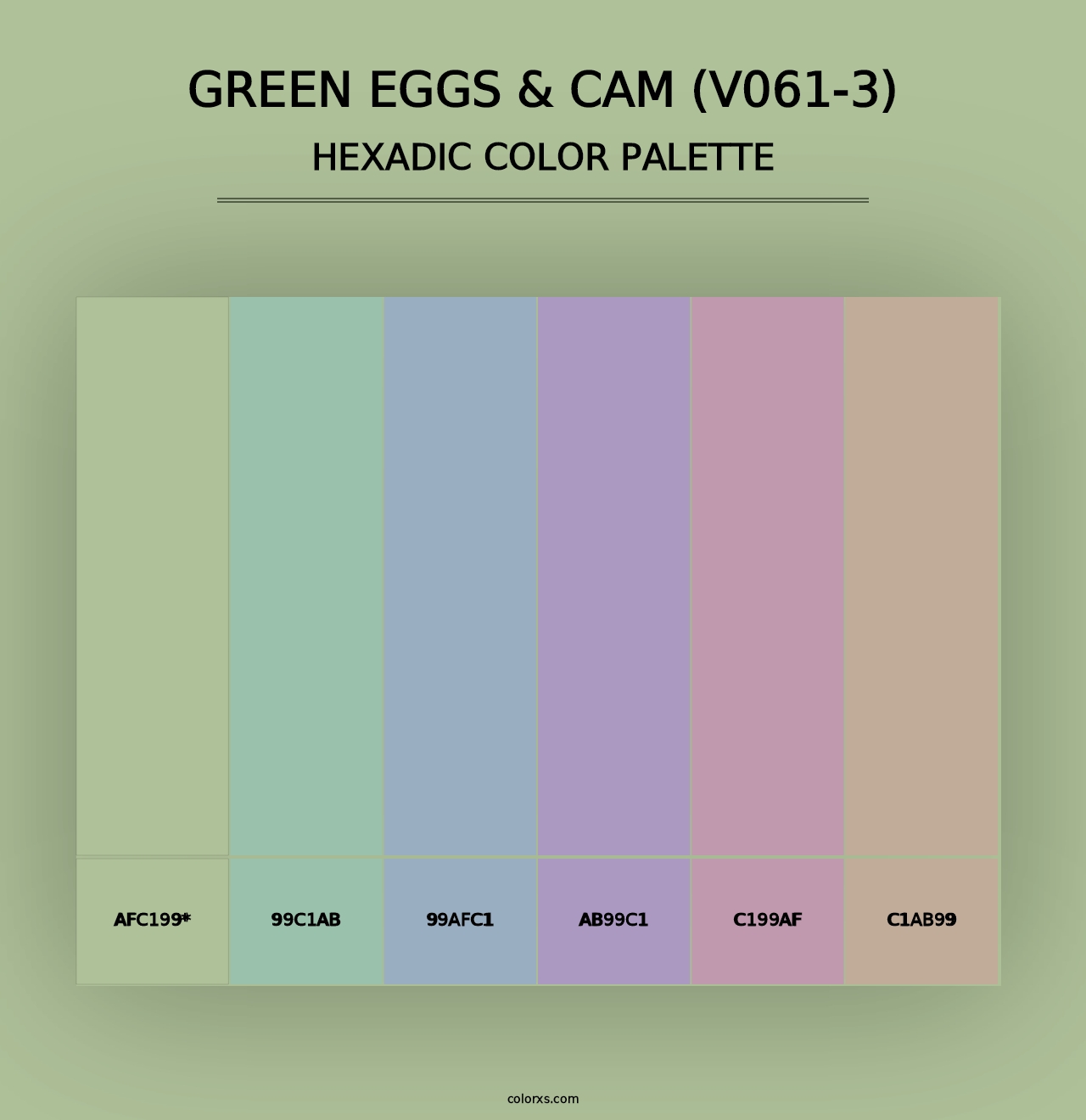 Green Eggs & Cam (V061-3) - Hexadic Color Palette