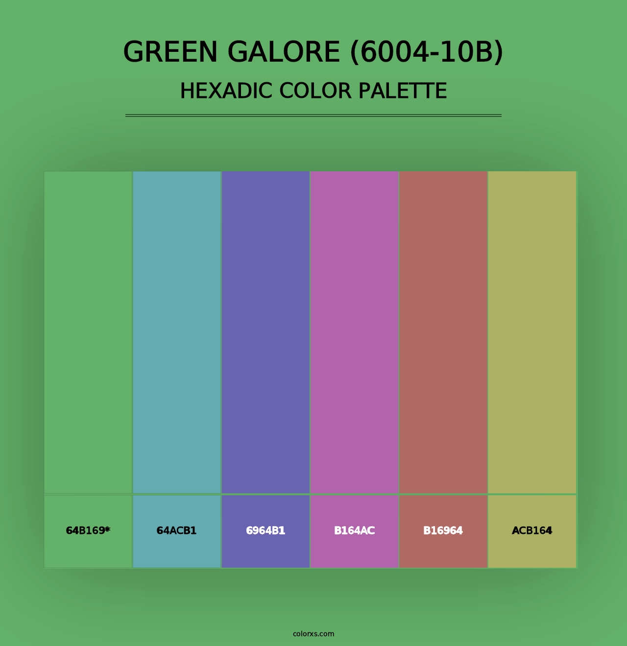 Green Galore (6004-10B) - Hexadic Color Palette