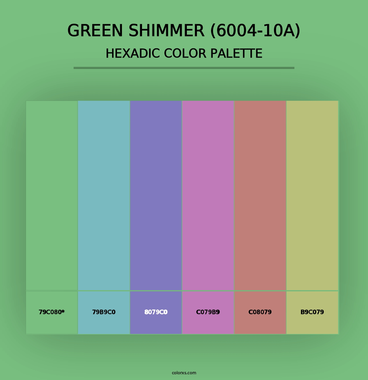 Green Shimmer (6004-10A) - Hexadic Color Palette