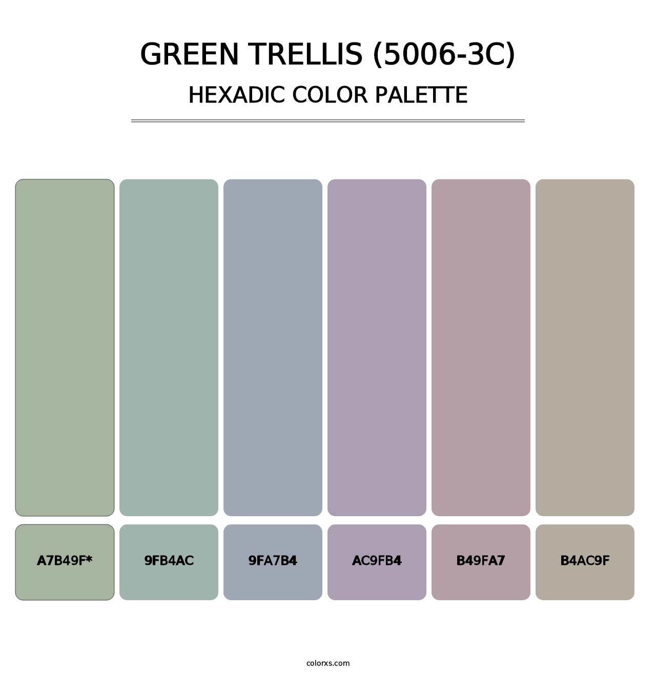 Green Trellis (5006-3C) - Hexadic Color Palette