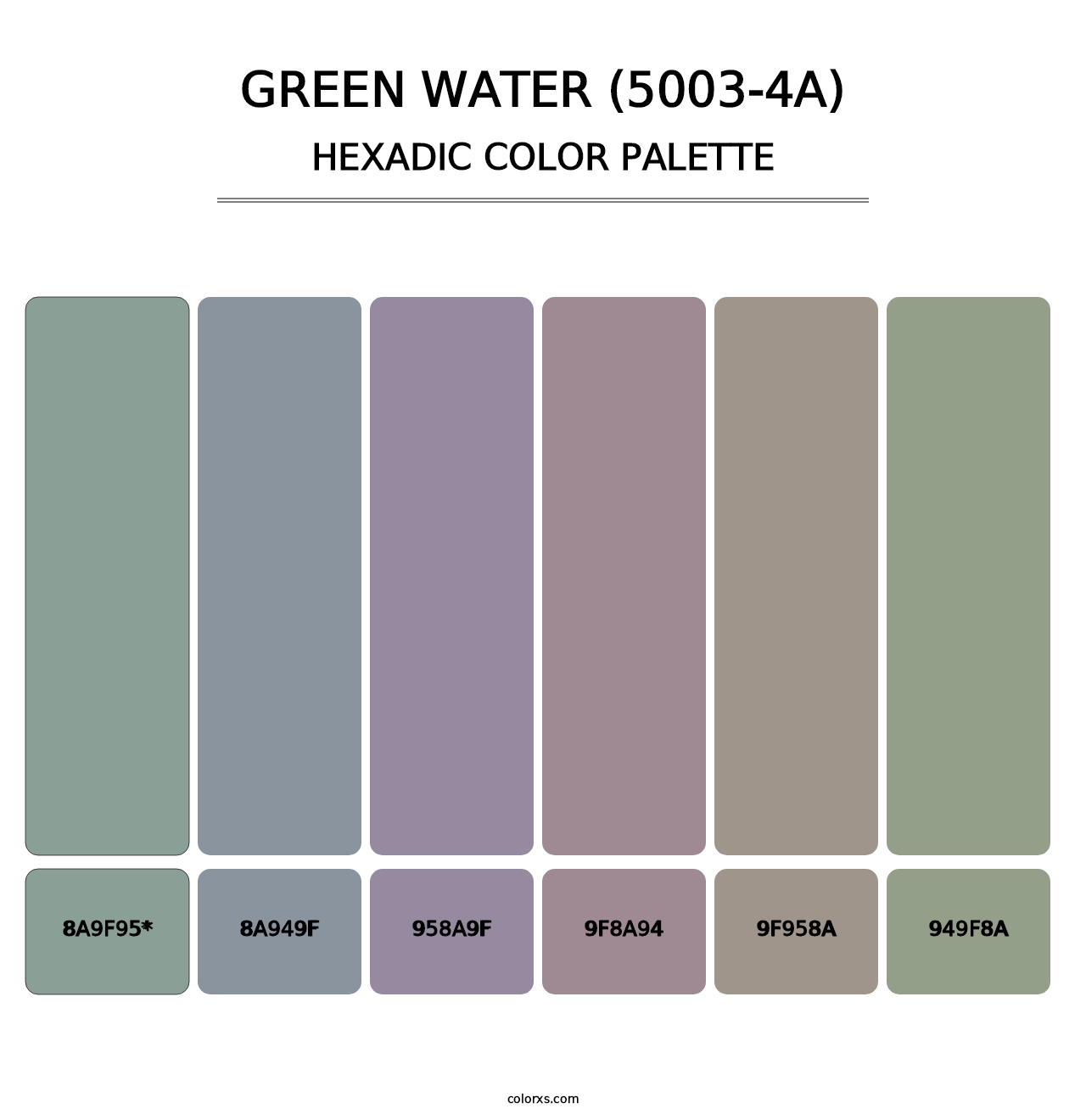 Green Water (5003-4A) - Hexadic Color Palette