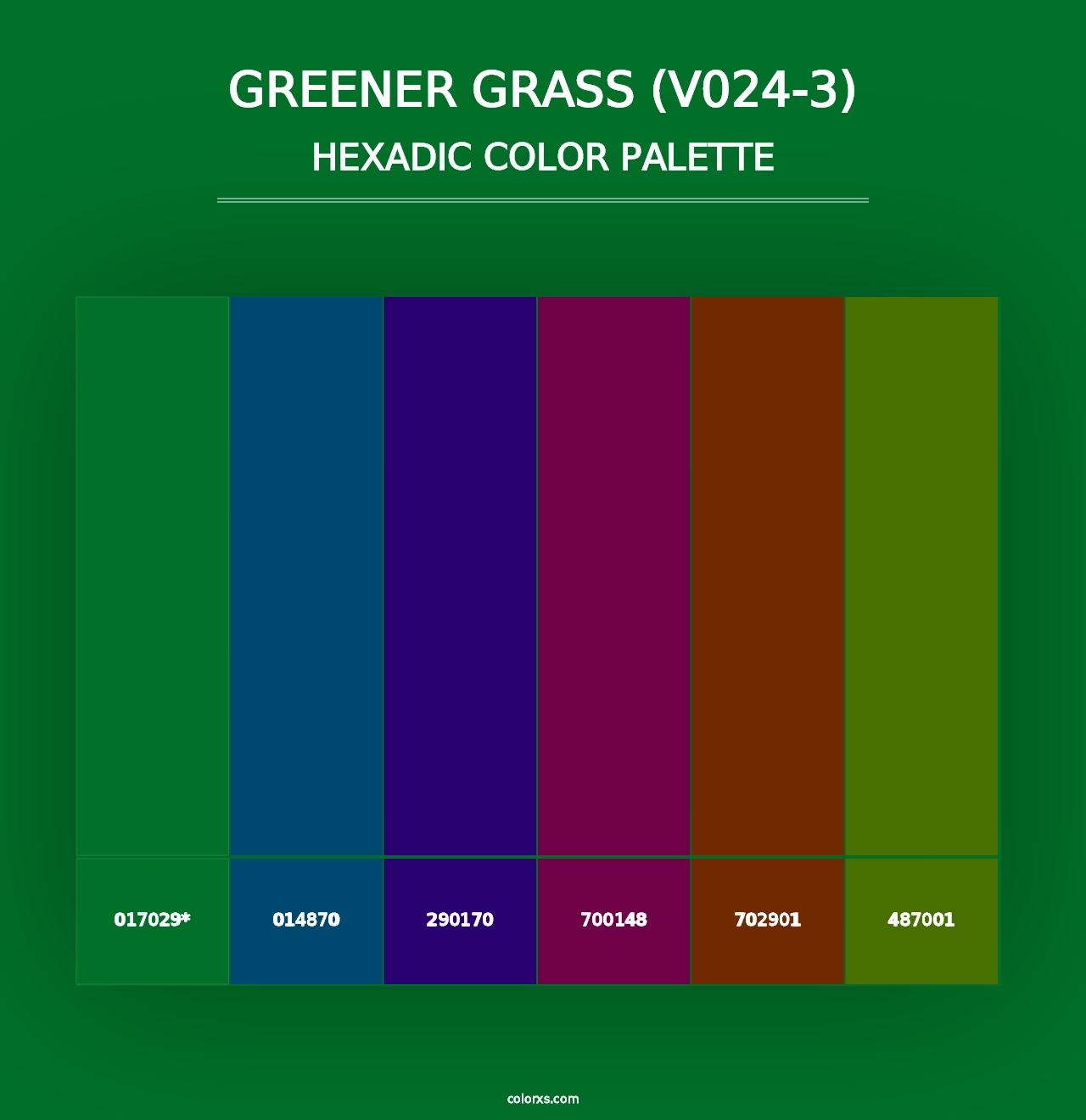 Greener Grass (V024-3) - Hexadic Color Palette