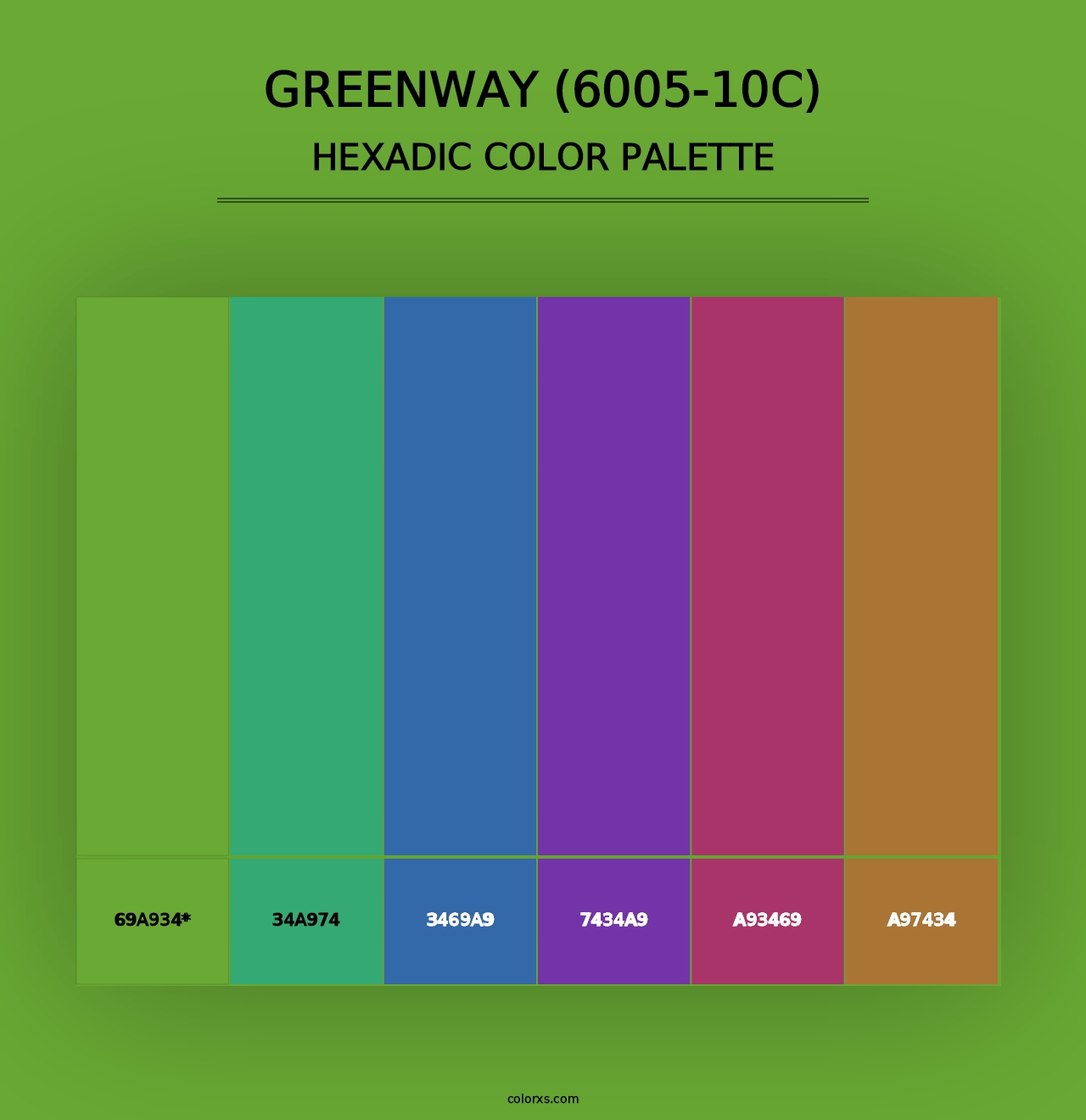 Greenway (6005-10C) - Hexadic Color Palette