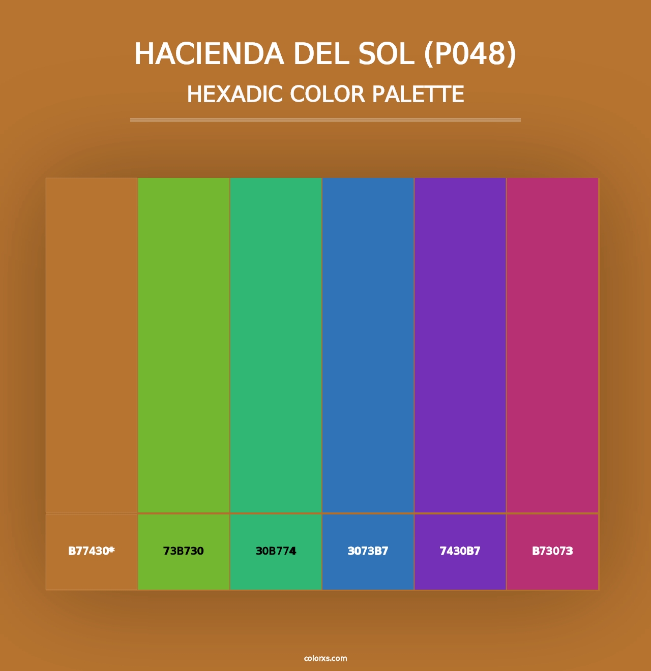 Hacienda del Sol (P048) - Hexadic Color Palette