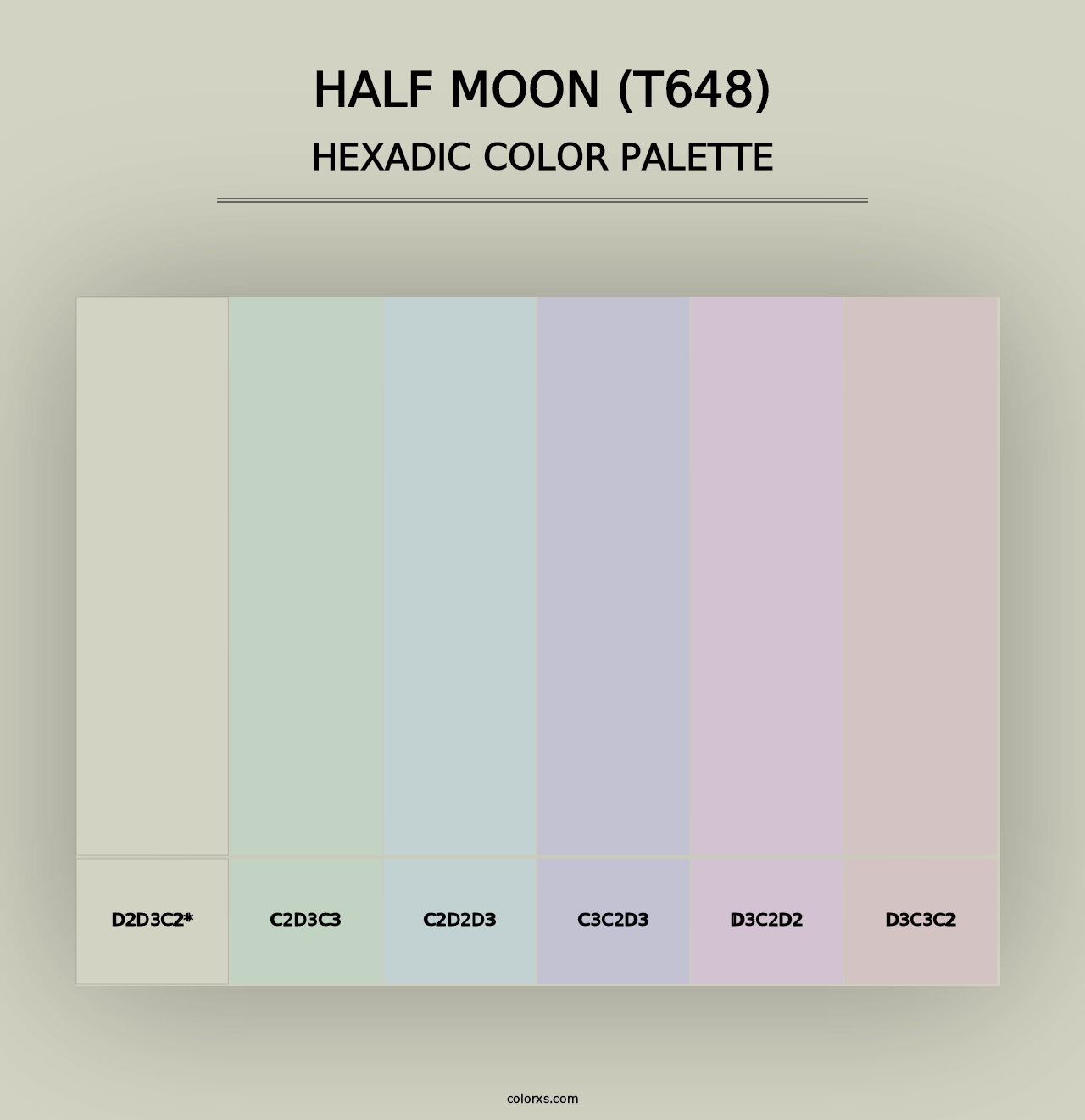 Half Moon (T648) - Hexadic Color Palette