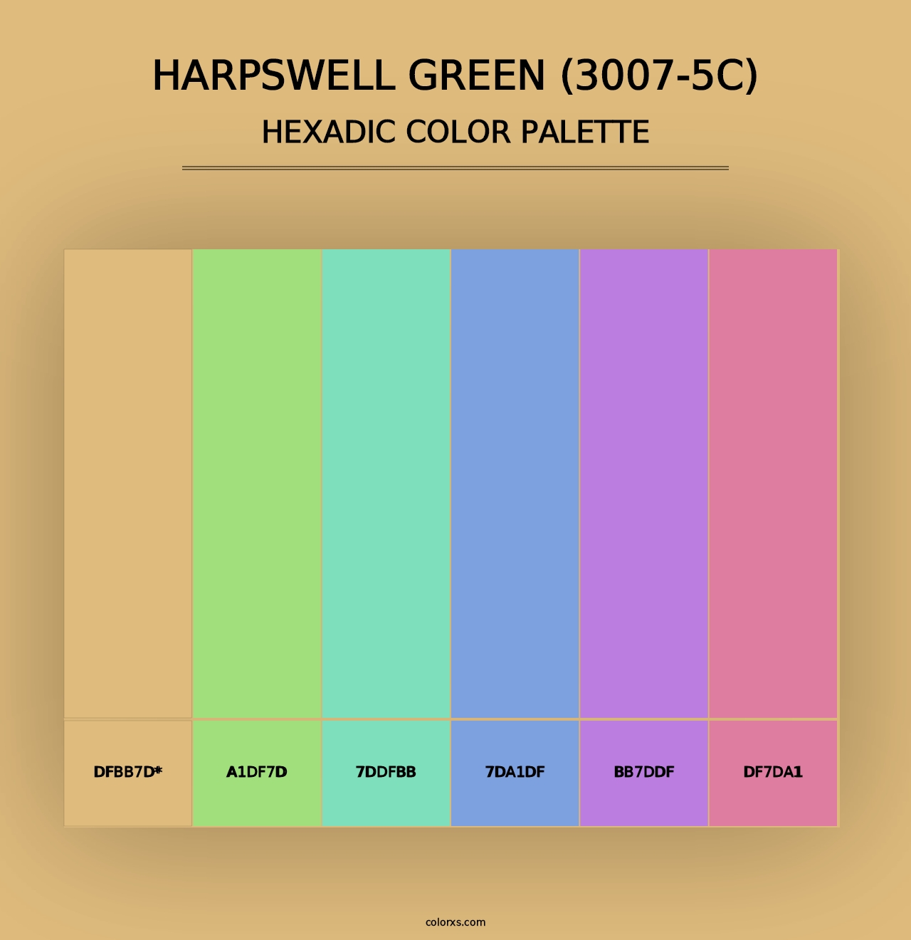 Harpswell Green (3007-5C) - Hexadic Color Palette