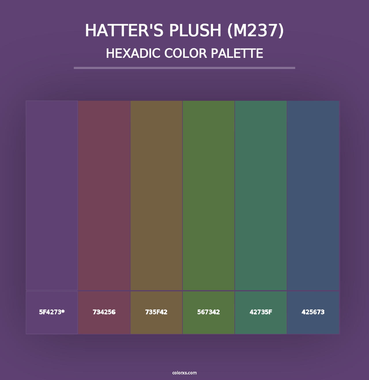 Hatter's Plush (M237) - Hexadic Color Palette