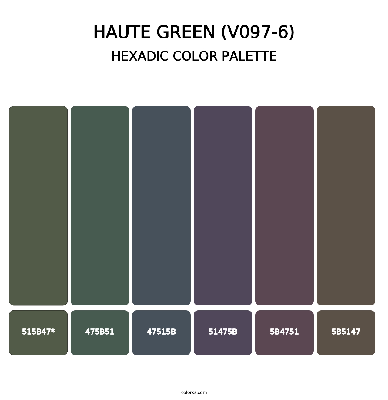 Haute Green (V097-6) - Hexadic Color Palette