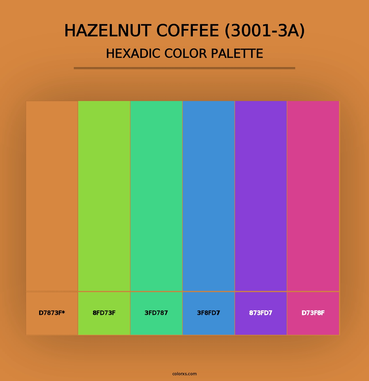 Hazelnut Coffee (3001-3A) - Hexadic Color Palette