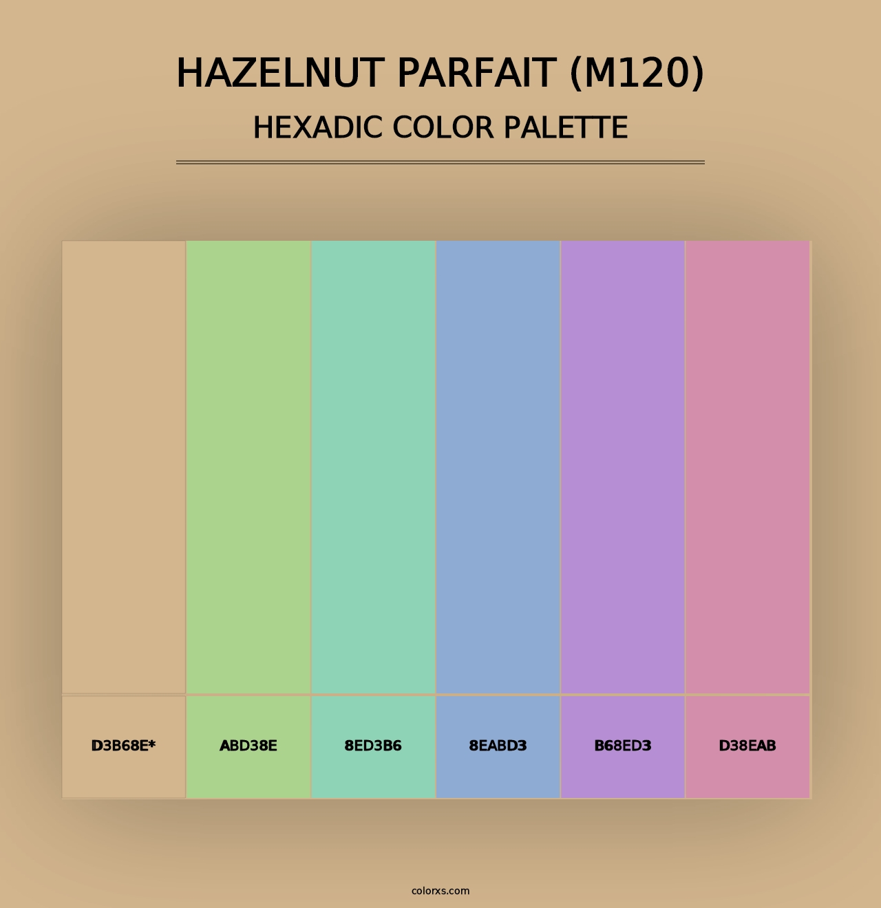 Hazelnut Parfait (M120) - Hexadic Color Palette