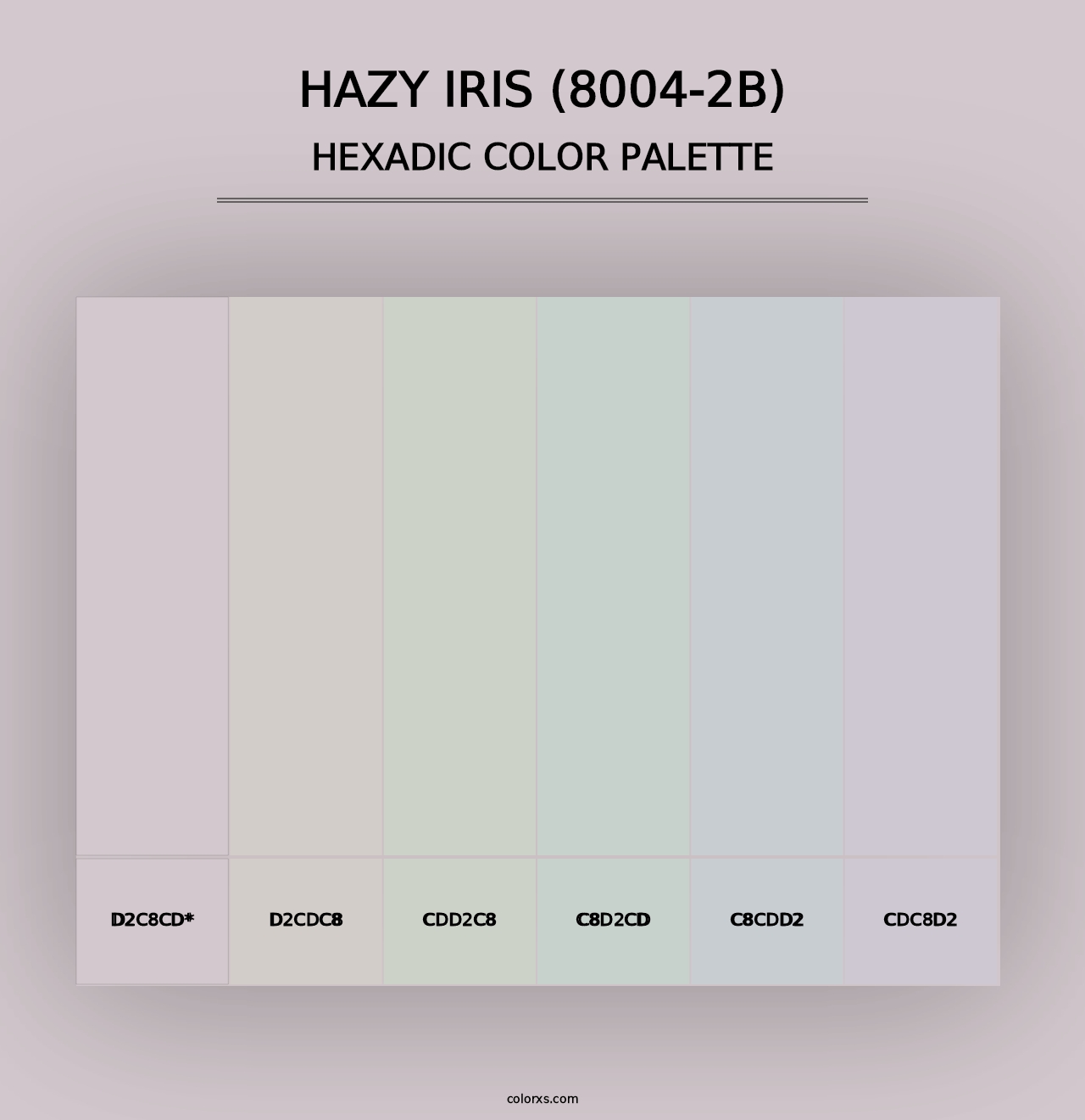 Hazy Iris (8004-2B) - Hexadic Color Palette