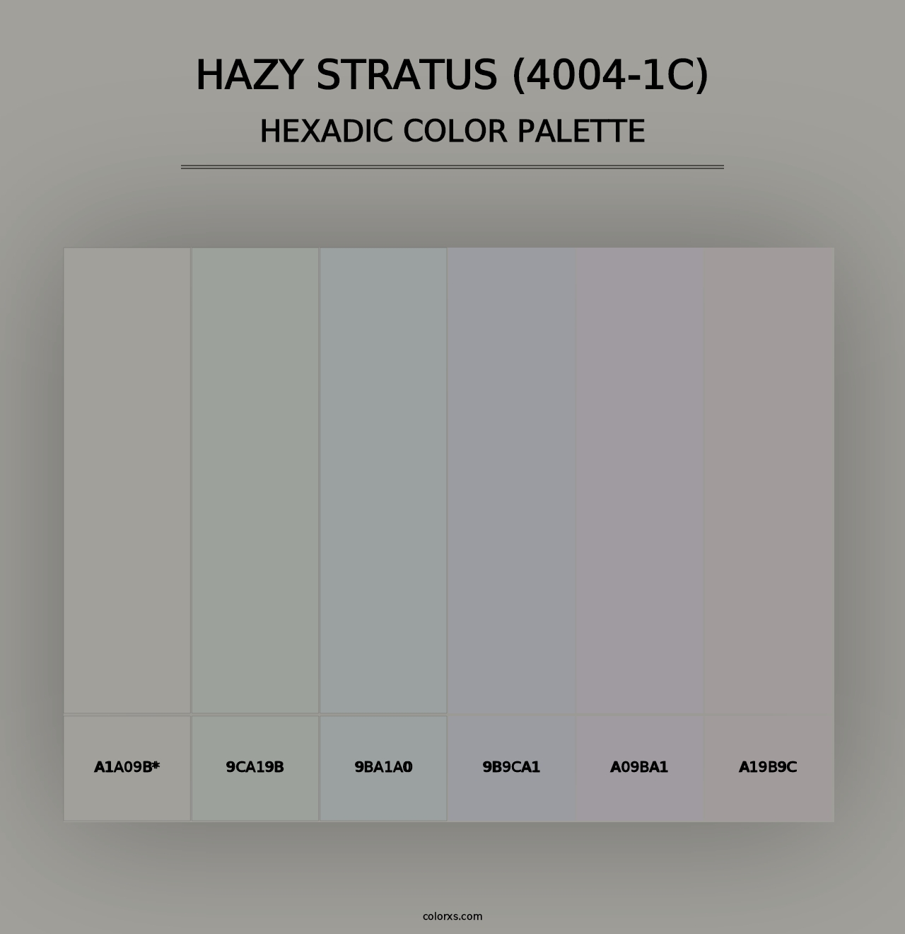 Hazy Stratus (4004-1C) - Hexadic Color Palette