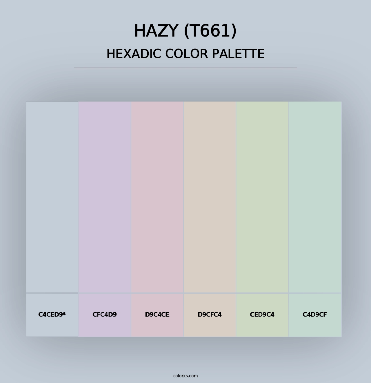 Hazy (T661) - Hexadic Color Palette