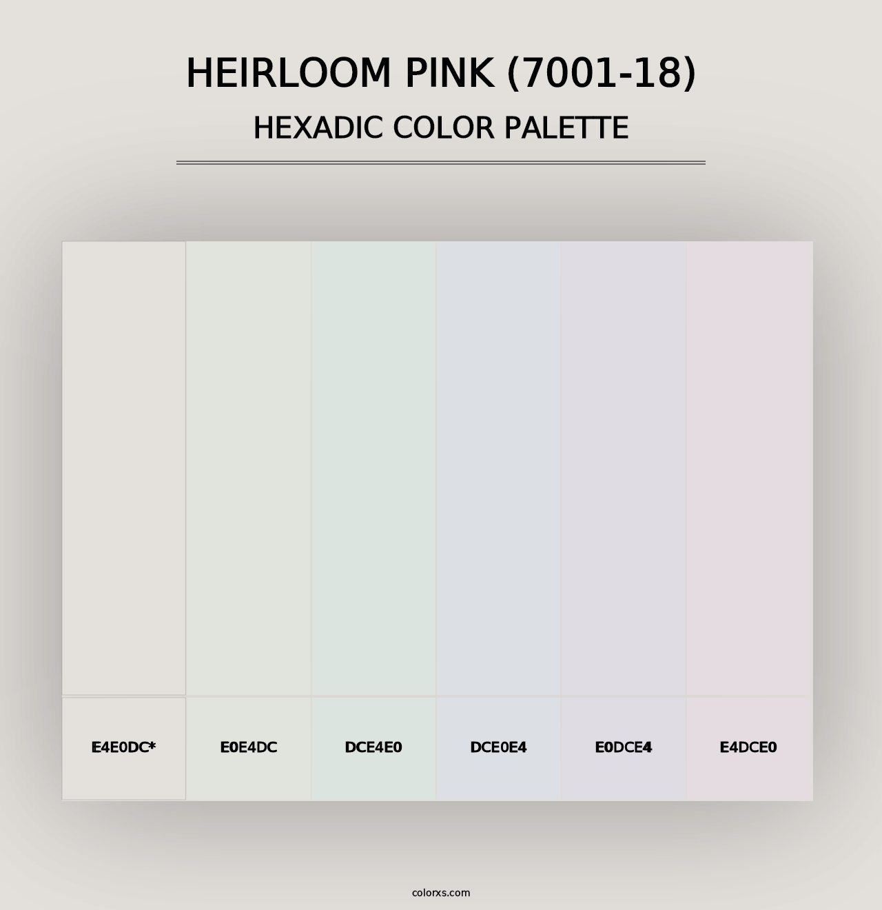 Heirloom Pink (7001-18) - Hexadic Color Palette