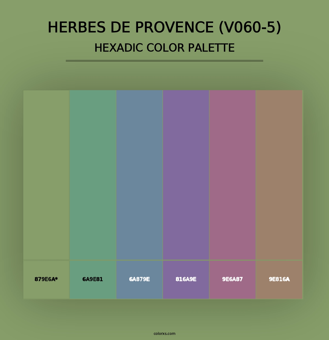 Herbes de Provence (V060-5) - Hexadic Color Palette