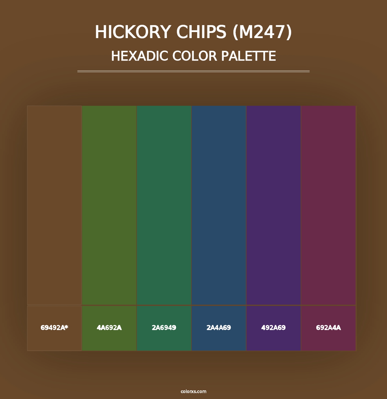 Hickory Chips (M247) - Hexadic Color Palette