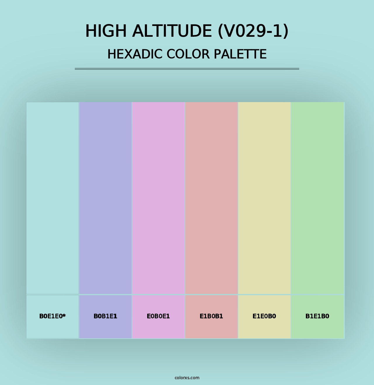 High Altitude (V029-1) - Hexadic Color Palette