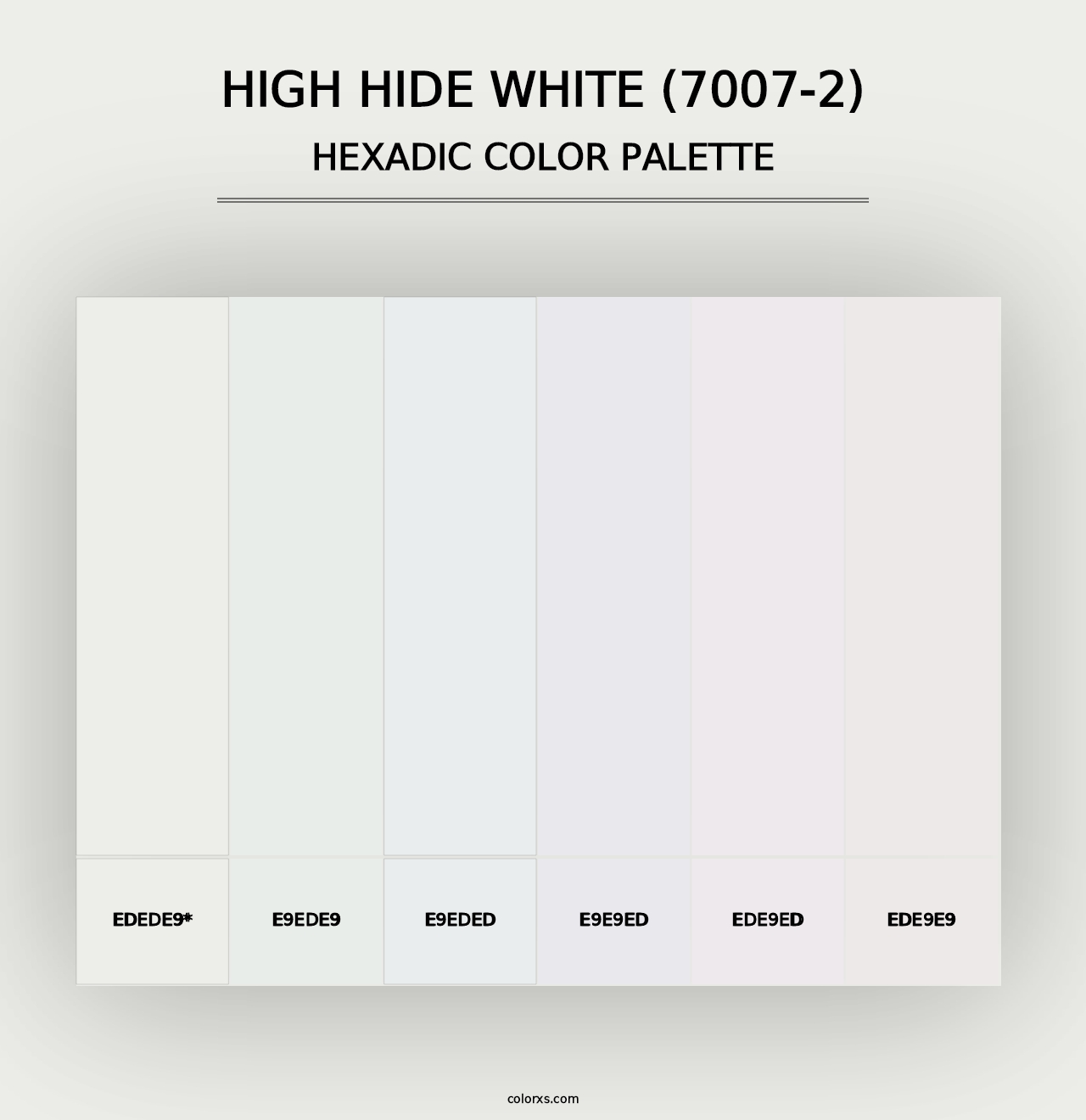 High Hide White (7007-2) - Hexadic Color Palette