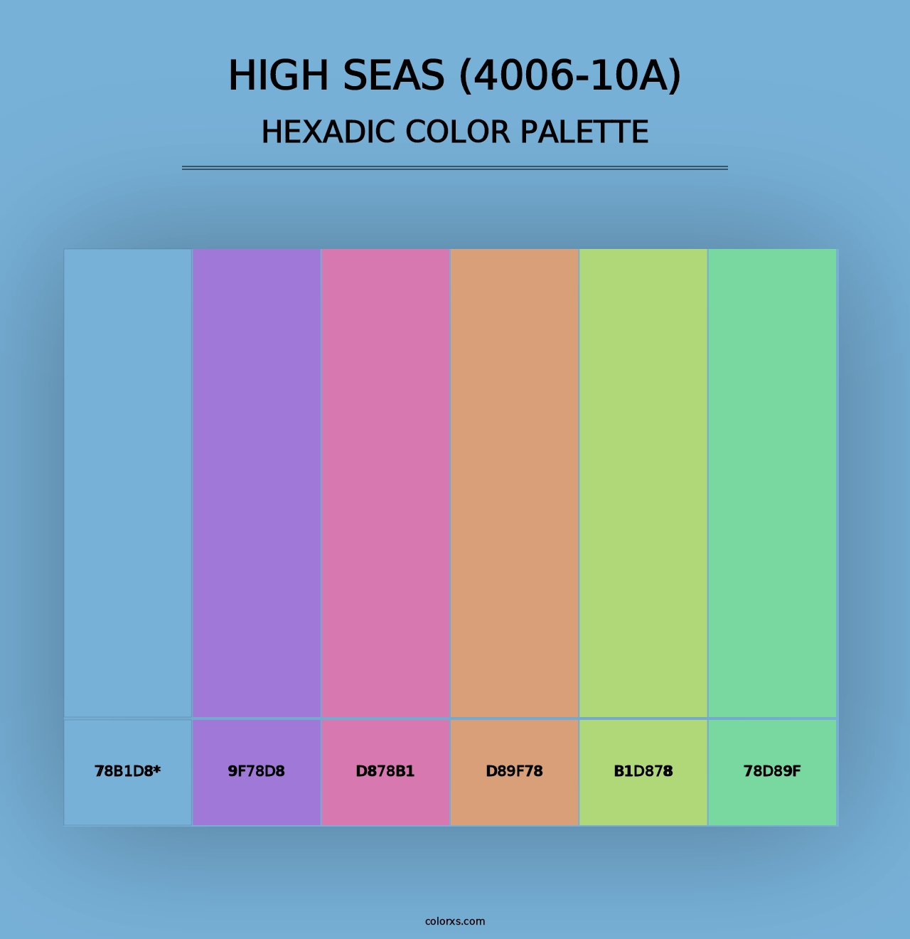 High Seas (4006-10A) - Hexadic Color Palette