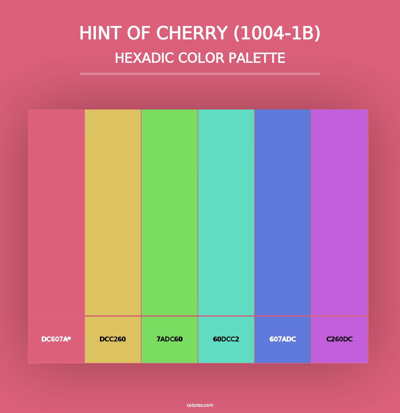 Hint of Cherry (1004-1B) - Hexadic Color Palette