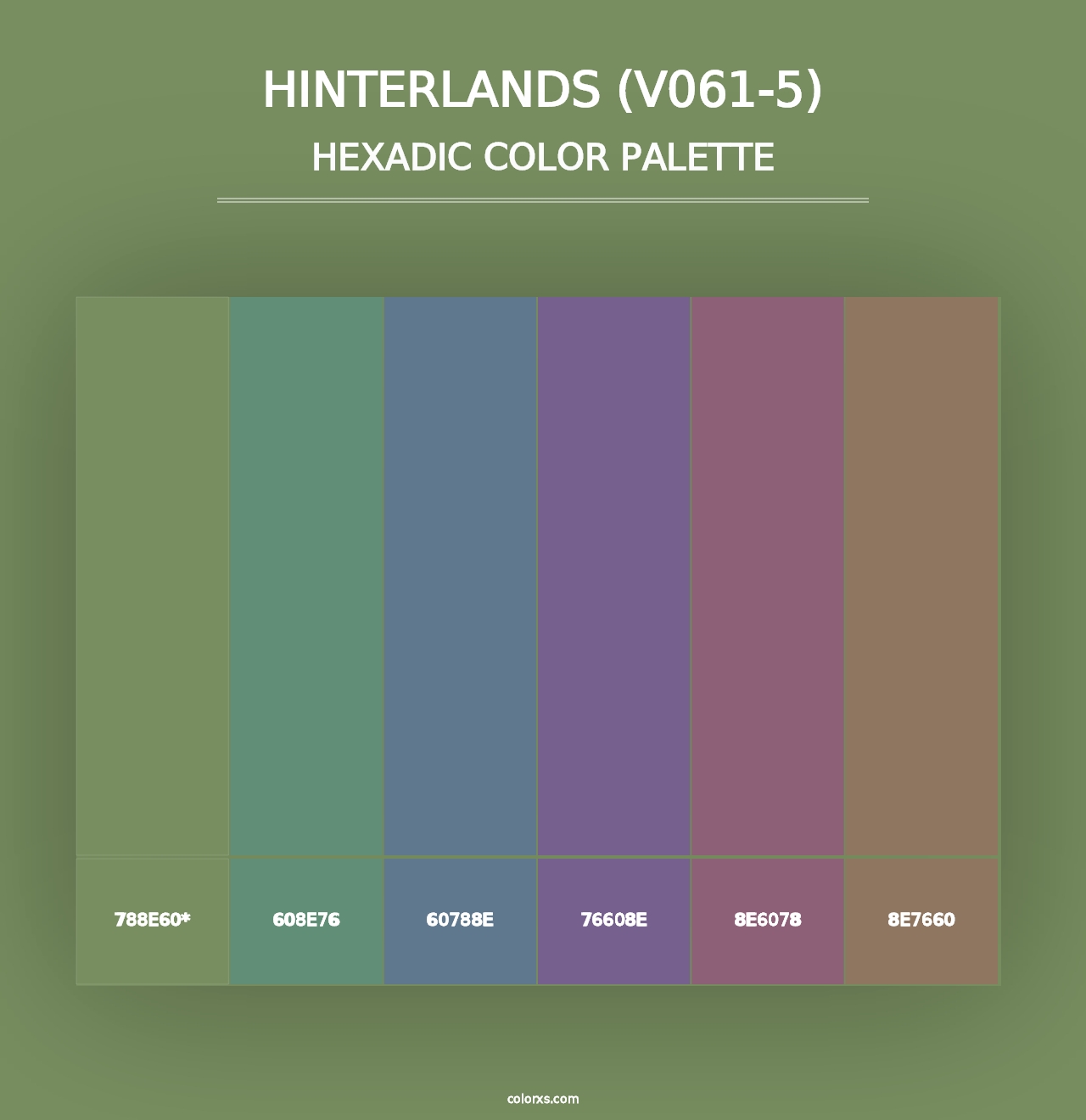 Hinterlands (V061-5) - Hexadic Color Palette