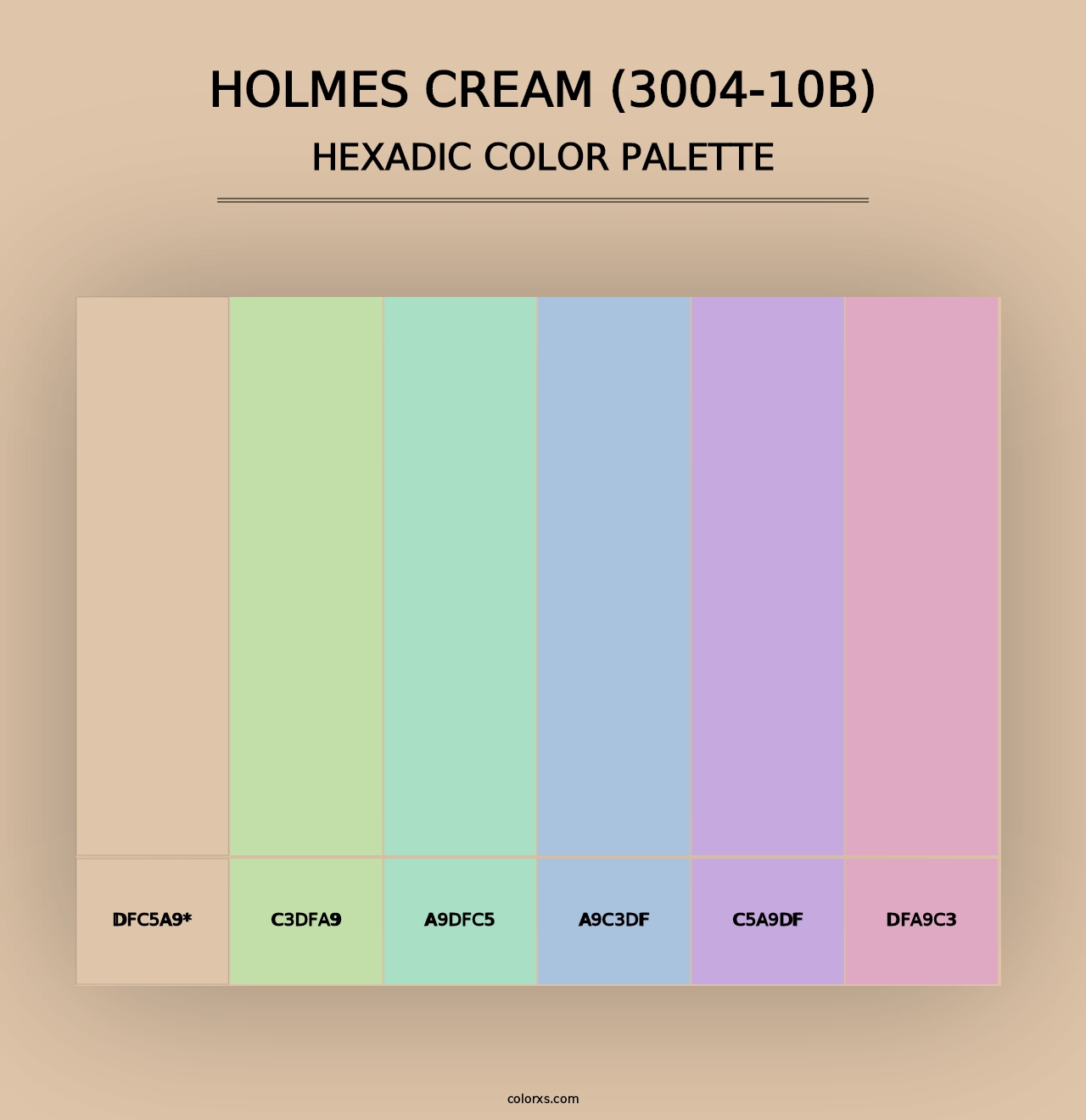 Holmes Cream (3004-10B) - Hexadic Color Palette