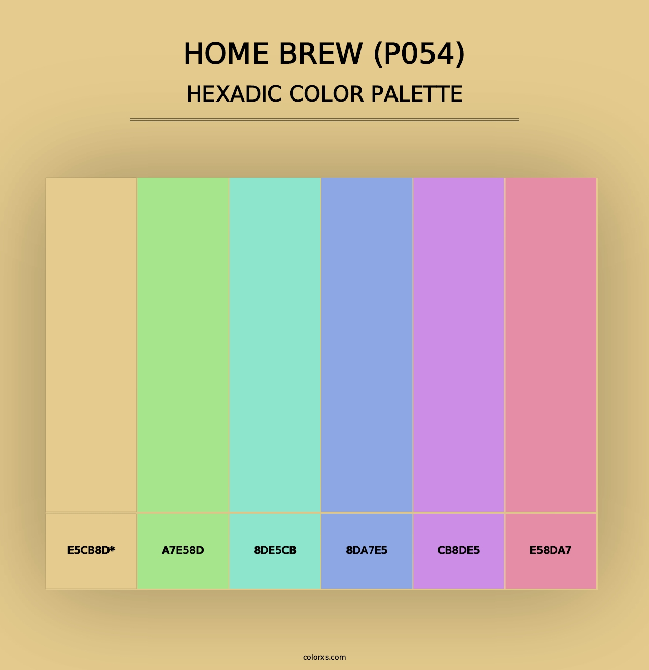 Home Brew (P054) - Hexadic Color Palette