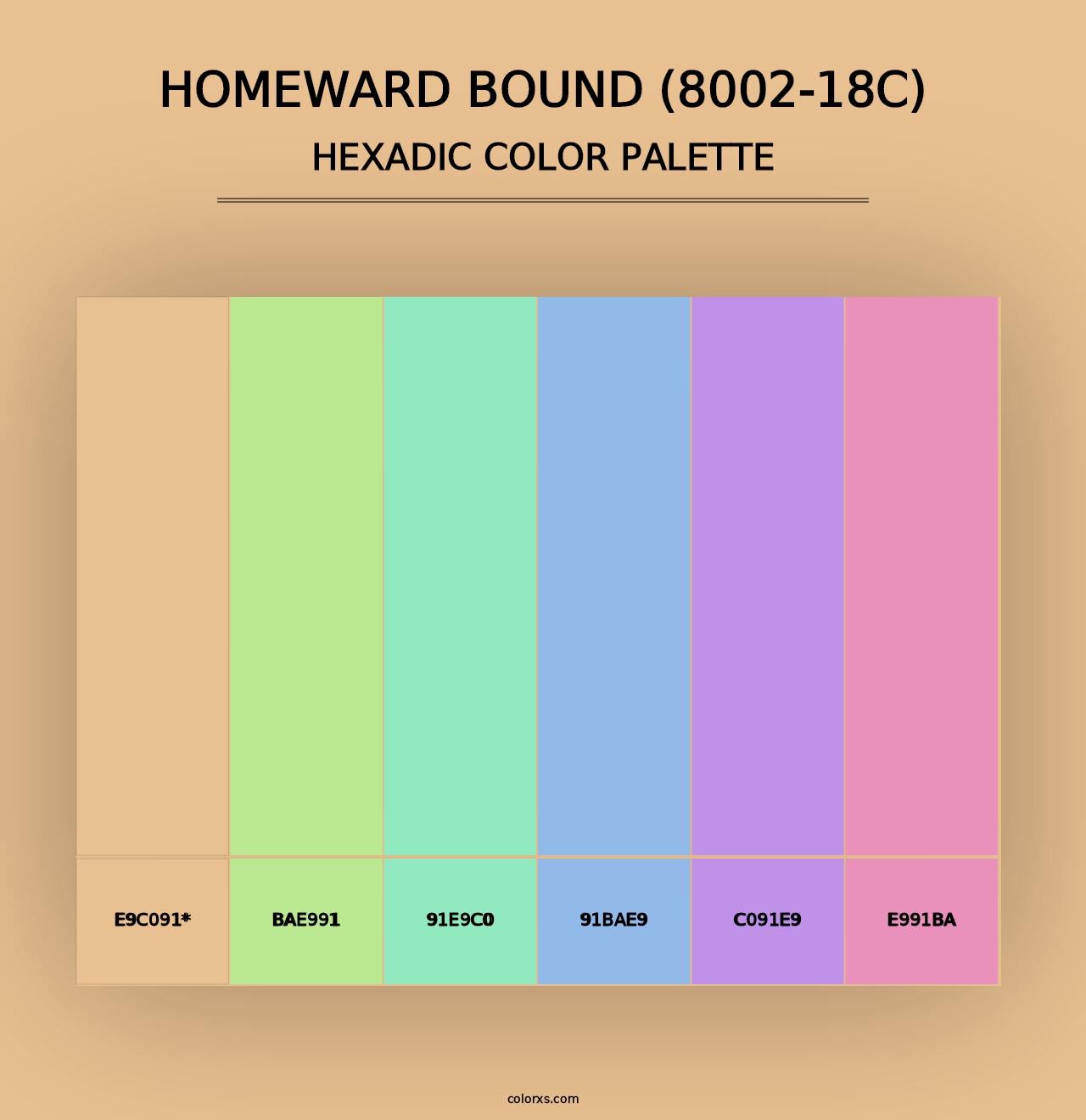 Homeward Bound (8002-18C) - Hexadic Color Palette