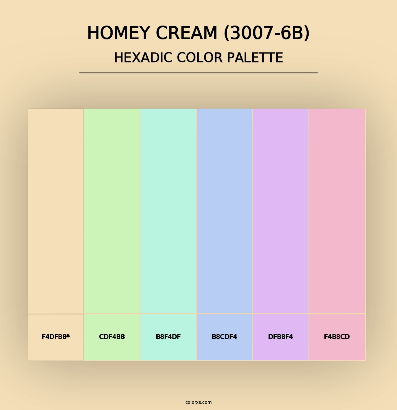 Homey Cream (3007-6B) - Hexadic Color Palette