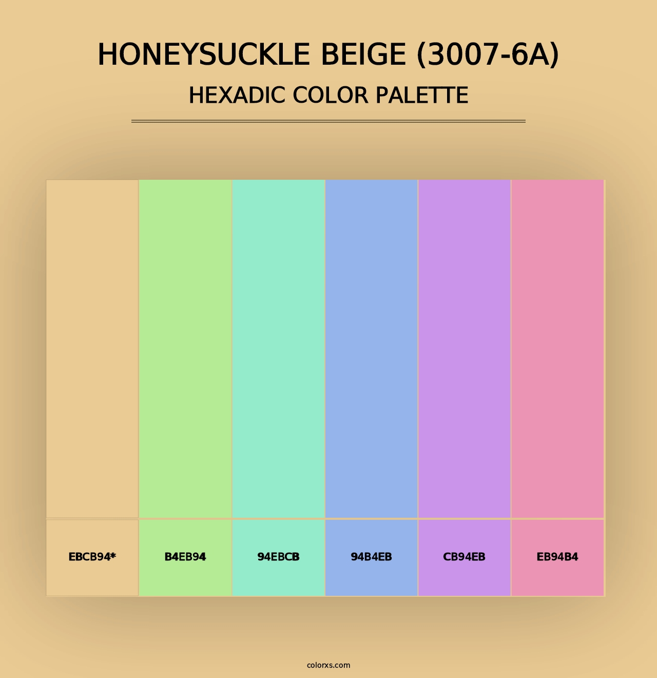 Honeysuckle Beige (3007-6A) - Hexadic Color Palette