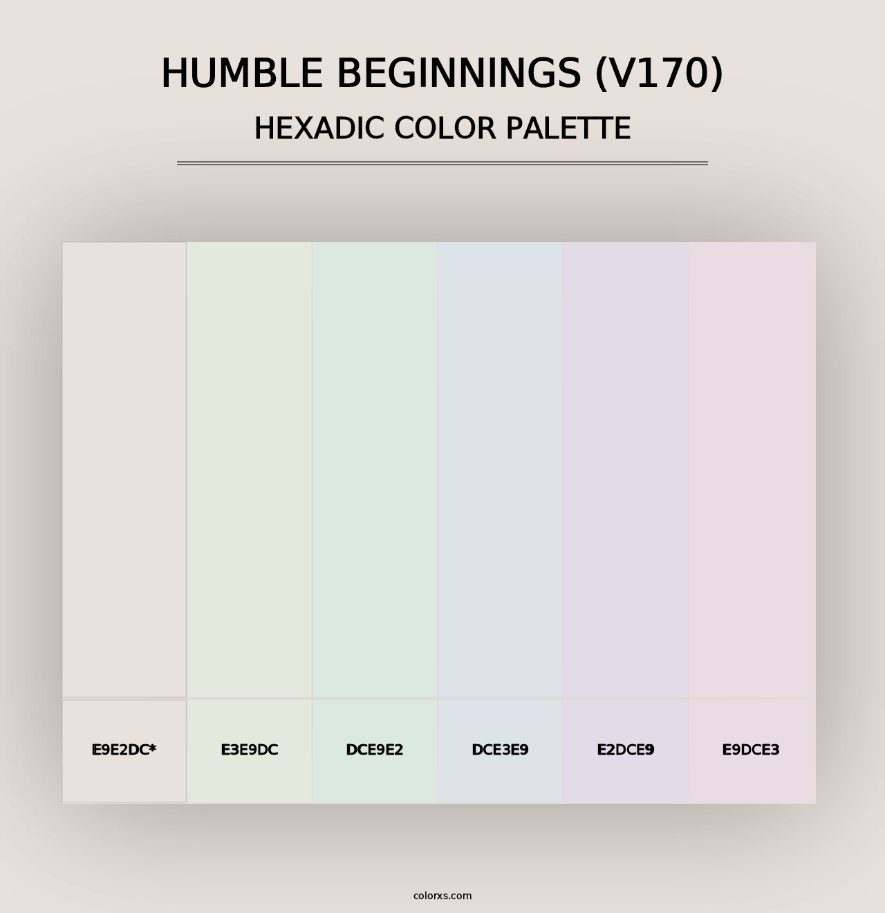 Humble Beginnings (V170) - Hexadic Color Palette