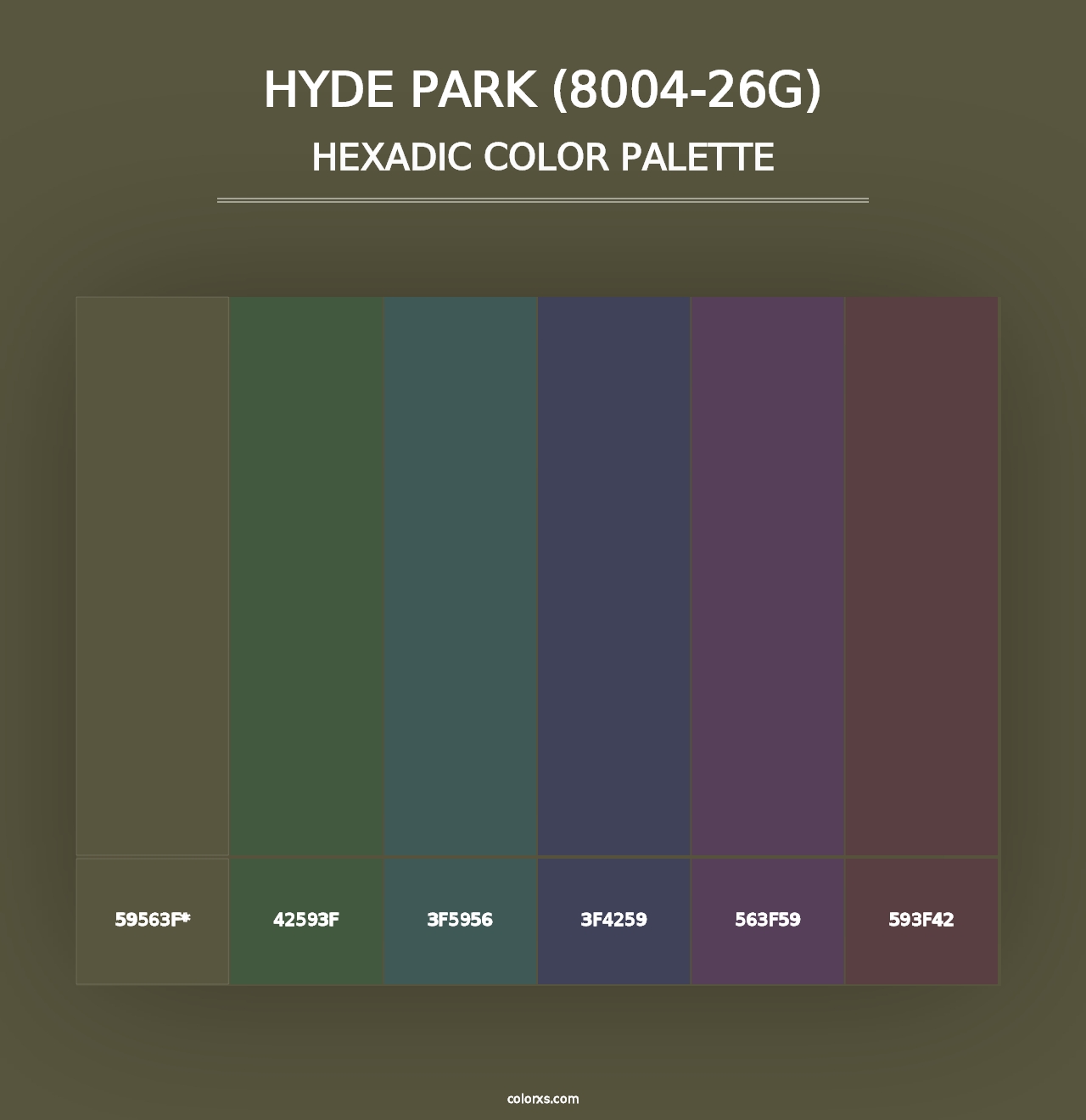 Hyde Park (8004-26G) - Hexadic Color Palette