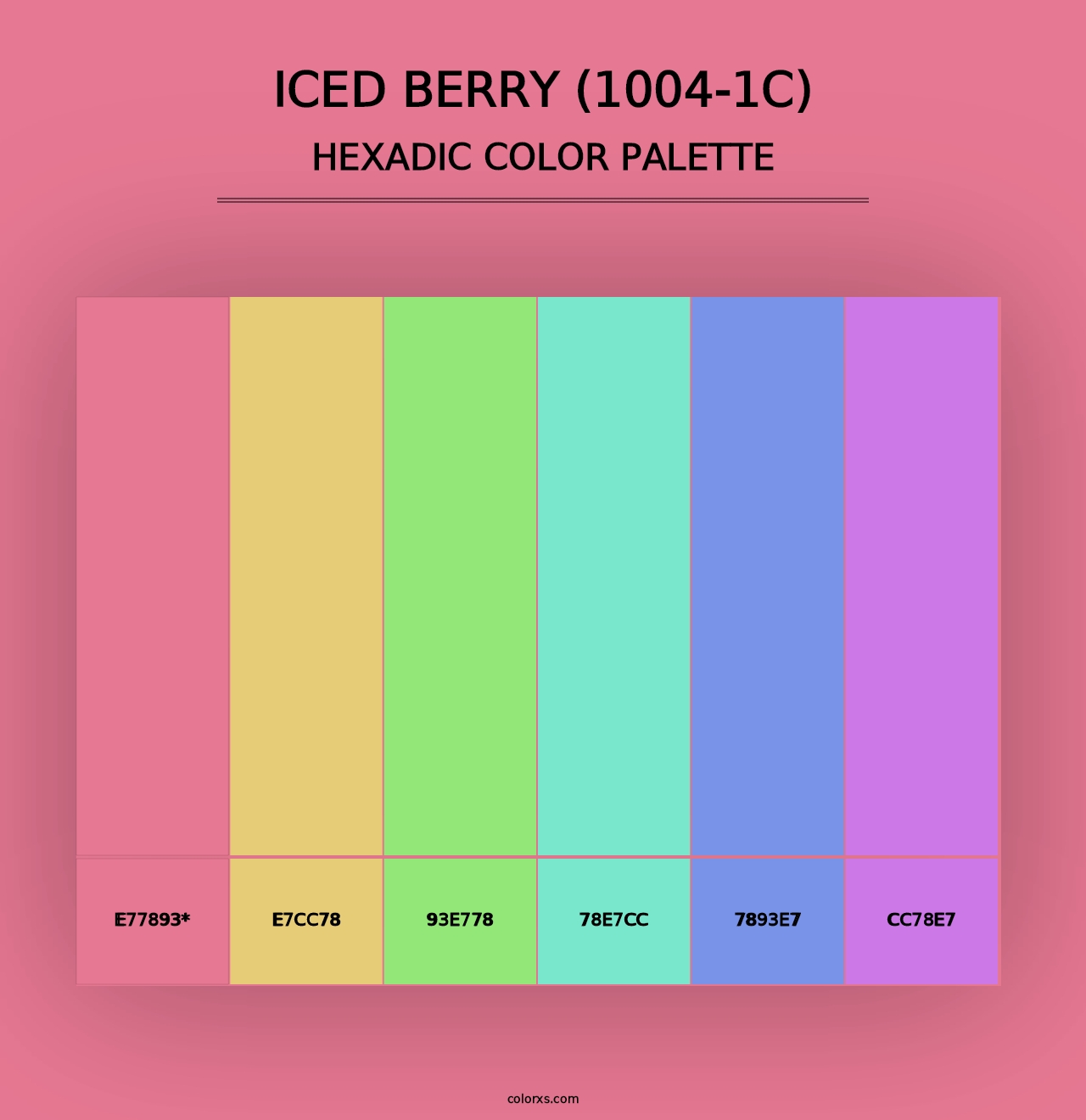 Iced Berry (1004-1C) - Hexadic Color Palette