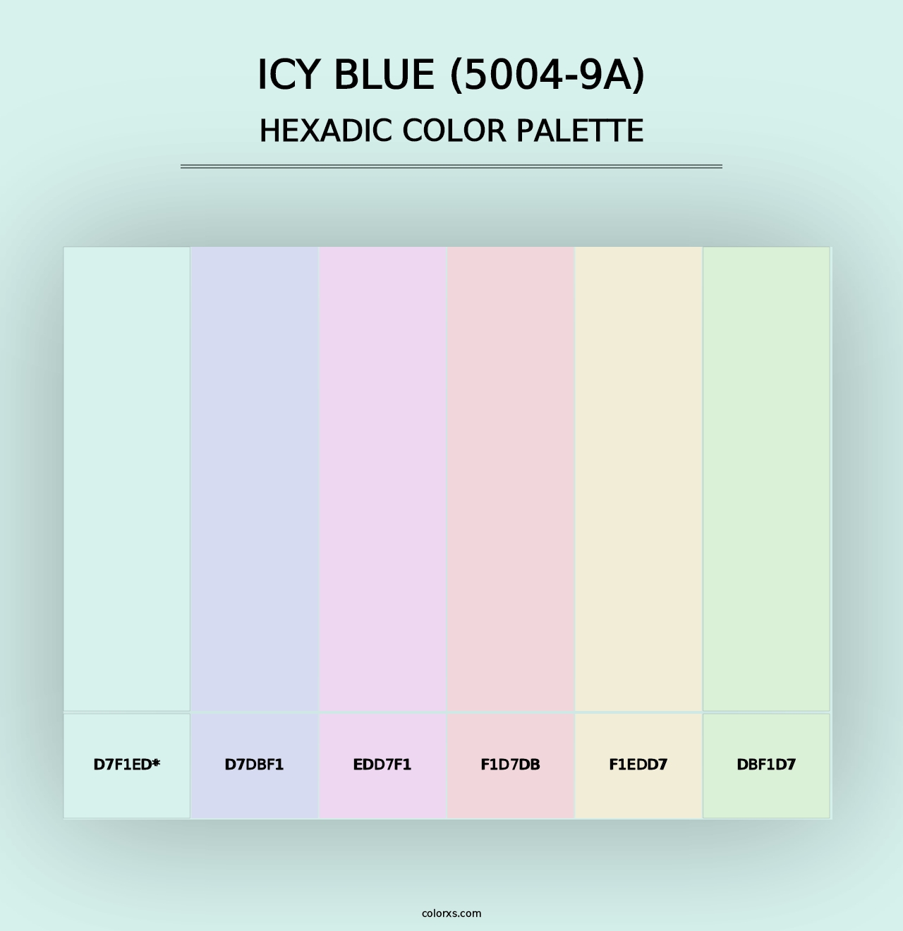 Icy Blue (5004-9A) - Hexadic Color Palette