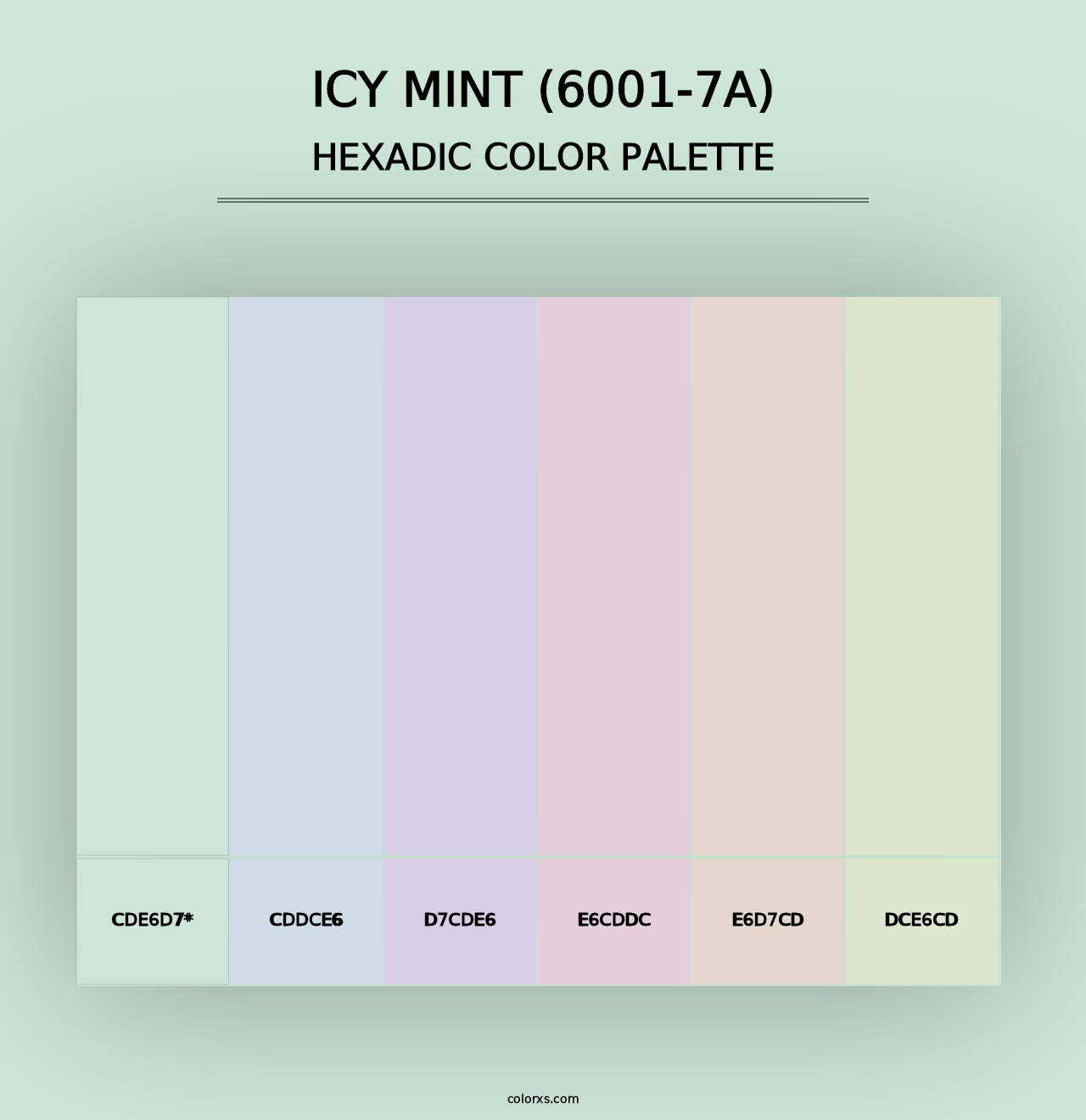 Icy Mint (6001-7A) - Hexadic Color Palette