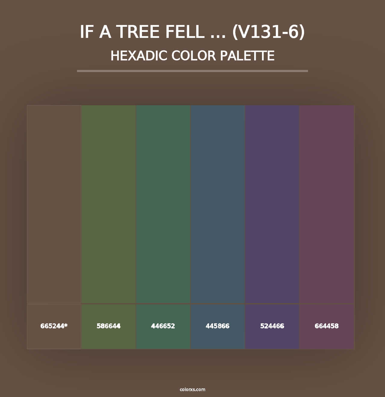 If a Tree Fell … (V131-6) - Hexadic Color Palette