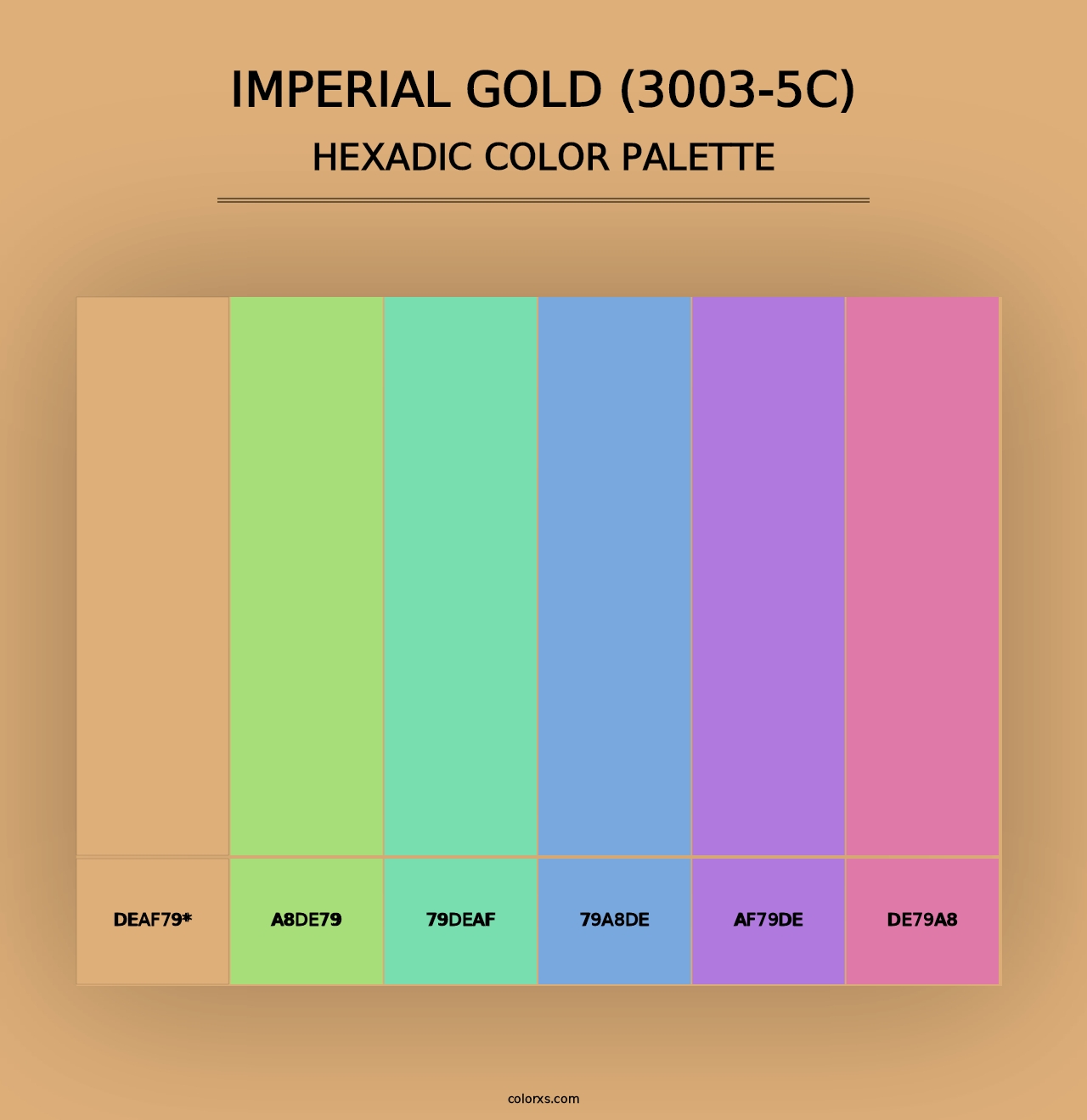 Imperial Gold (3003-5C) - Hexadic Color Palette