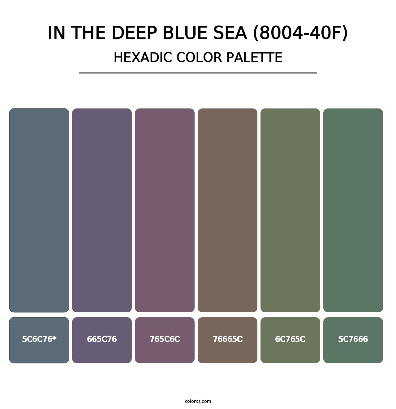 In the Deep Blue Sea (8004-40F) - Hexadic Color Palette