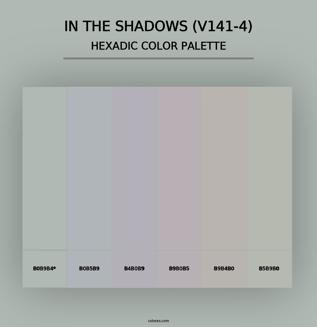 In the Shadows (V141-4) - Hexadic Color Palette