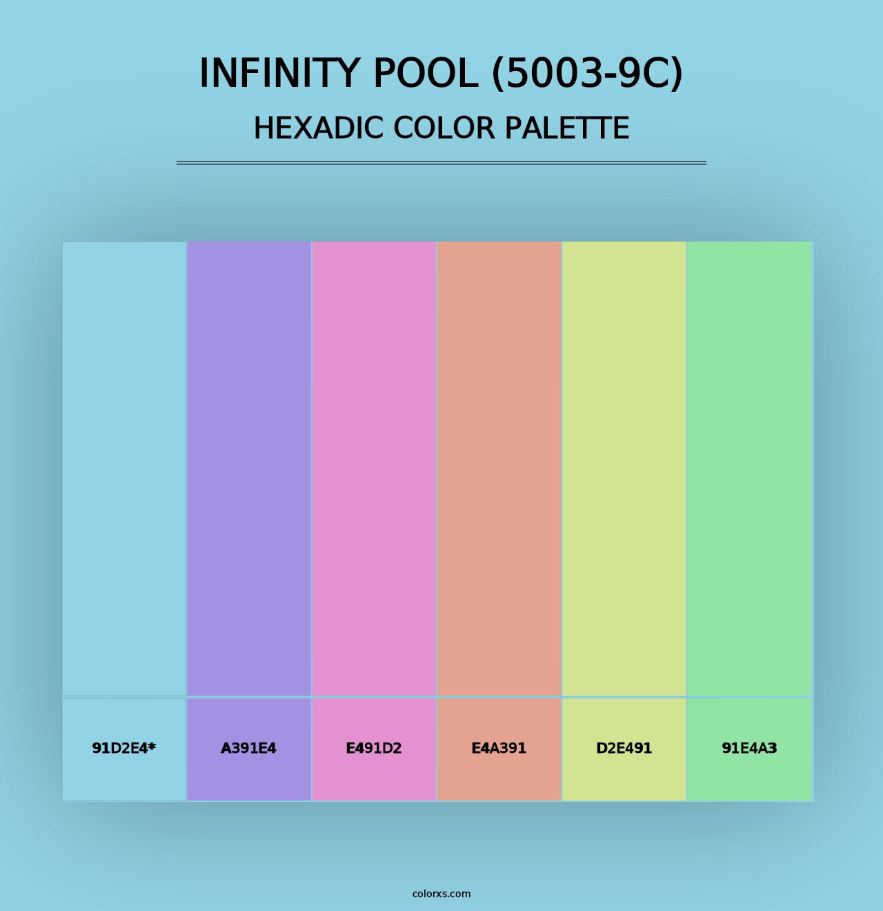 Infinity Pool (5003-9C) - Hexadic Color Palette