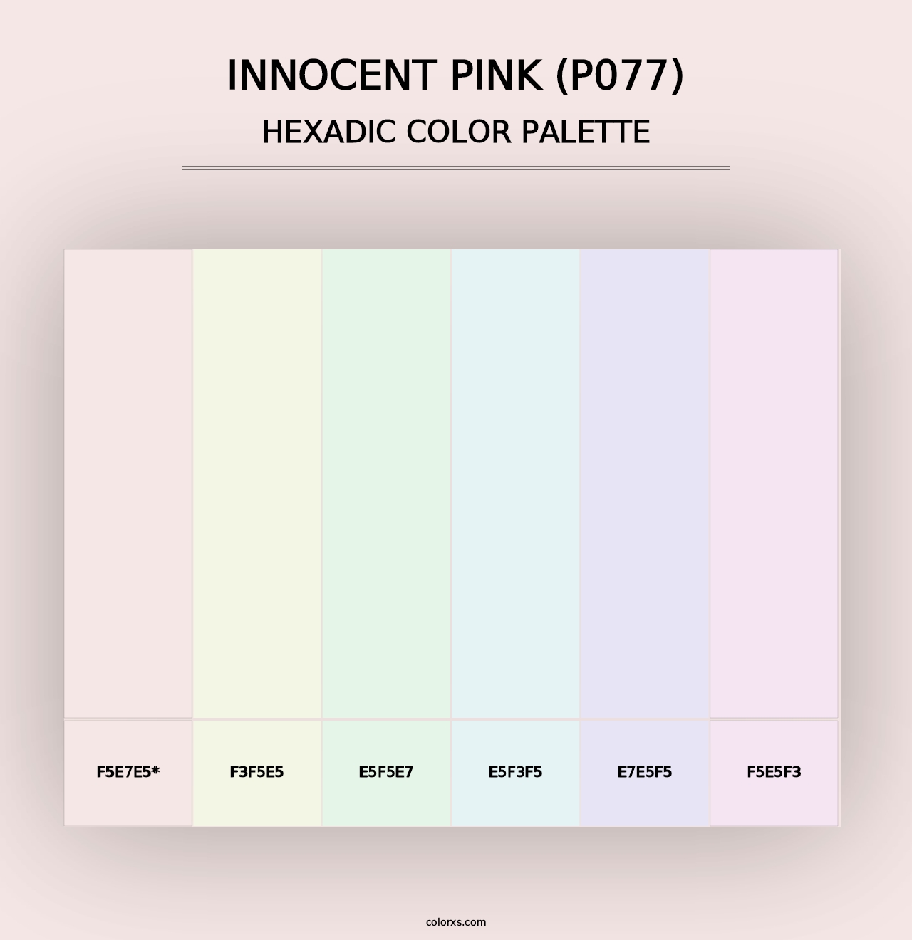 Innocent Pink (P077) - Hexadic Color Palette