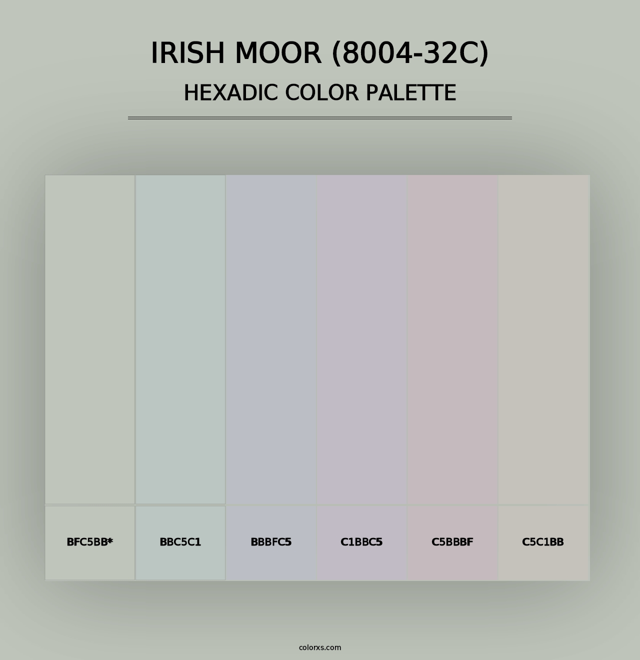 Irish Moor (8004-32C) - Hexadic Color Palette