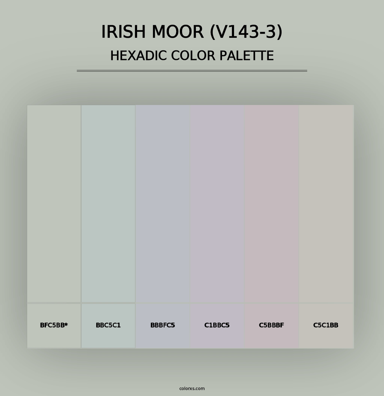 Irish Moor (V143-3) - Hexadic Color Palette