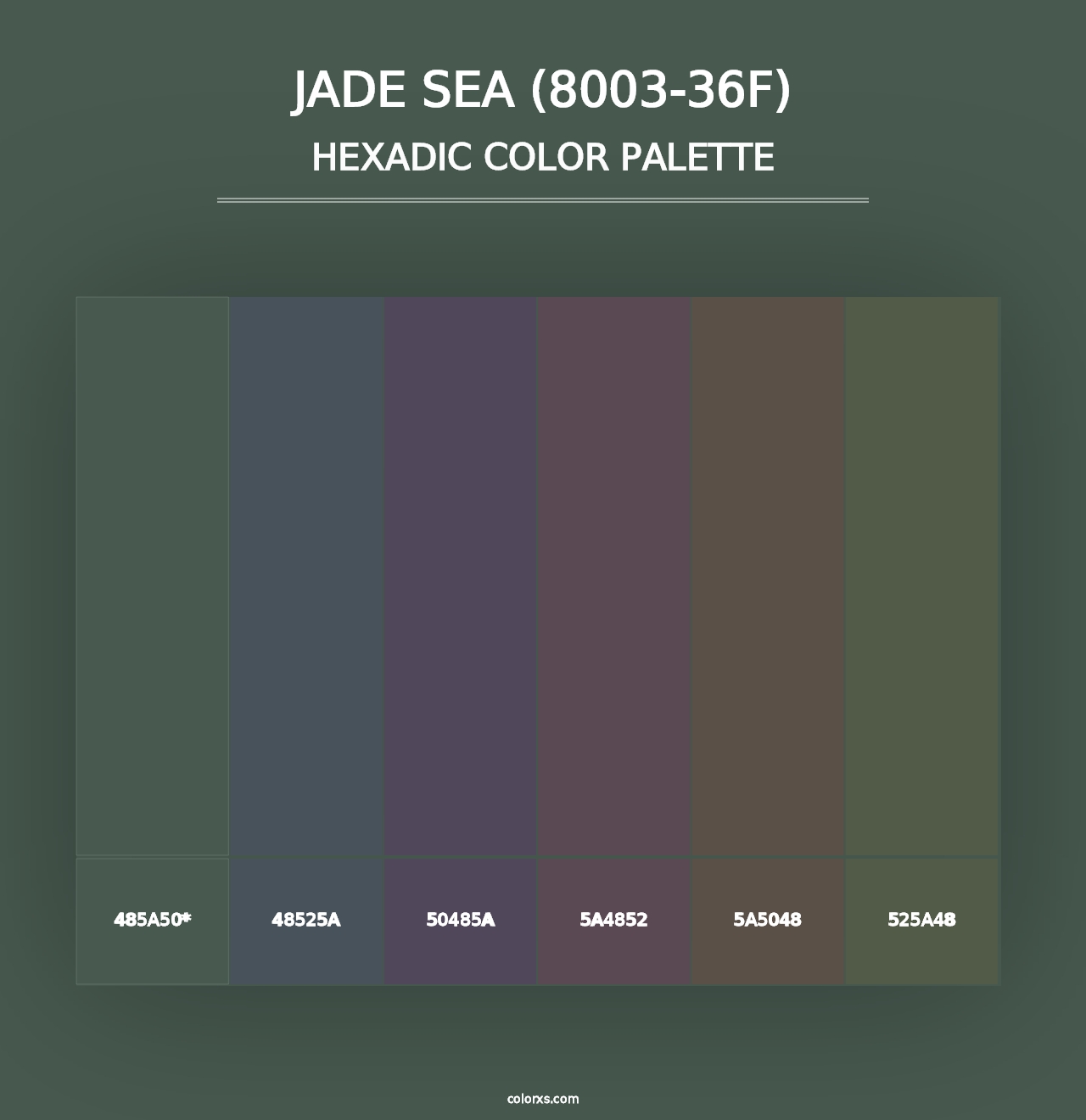 Jade Sea (8003-36F) - Hexadic Color Palette